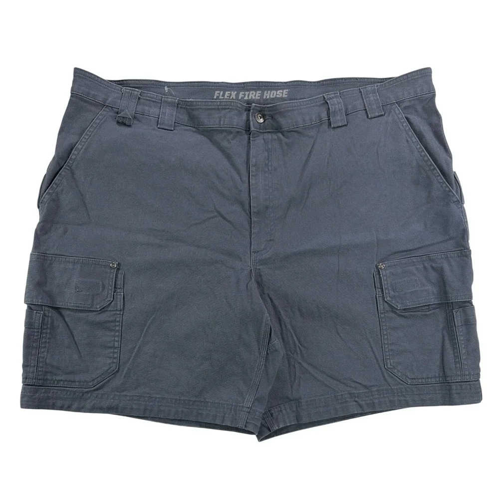 Duluth Trading Co Flex Fire Hose Cargo Relaxed Fit Cotton Gray Mens 48 Rugged